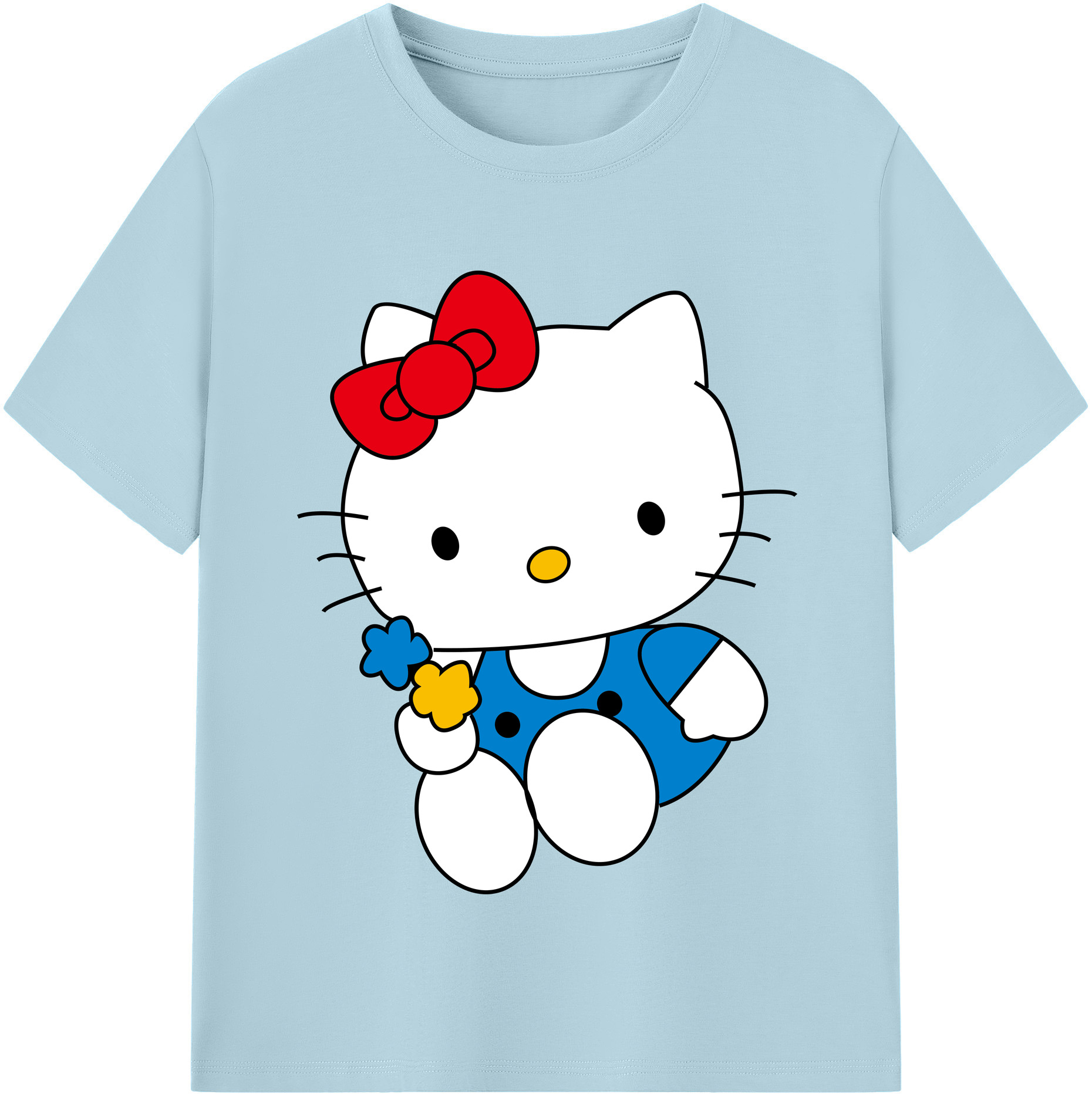 （画像用） Hello Kitty ハローキティ 綿100％半袖Tシャツ（フロントプリント）